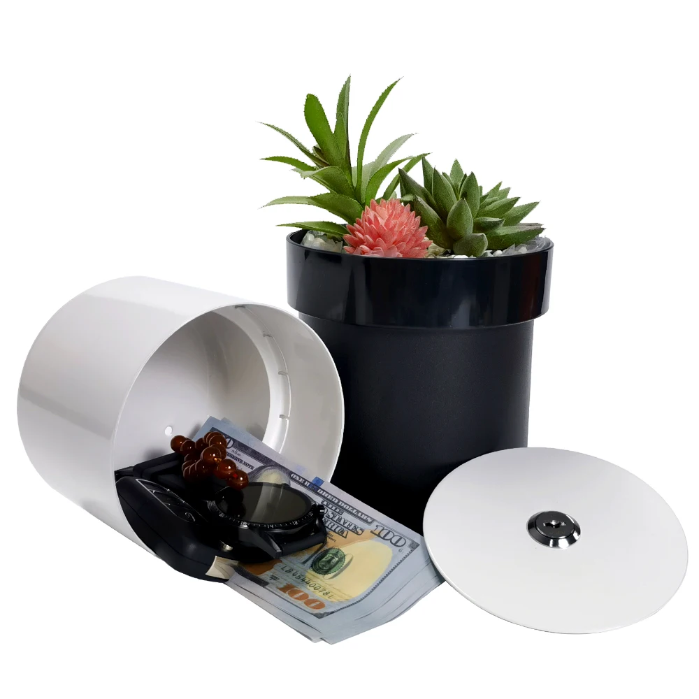 BaGifts Black Flowe Pot Divesion Safe, Secet Kosovo | Ubuy