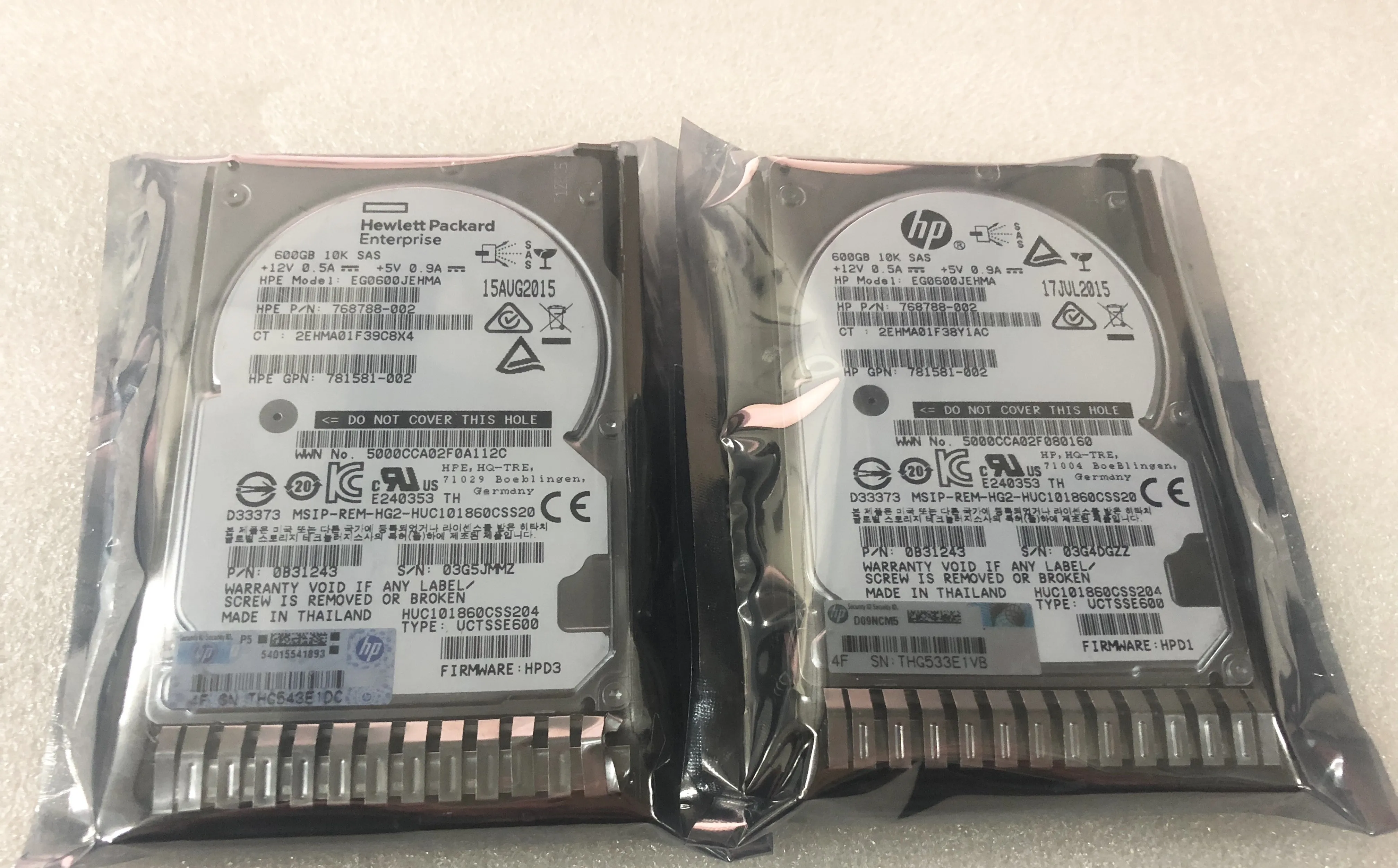 Disque Dur HP 600Go 10K SAS 12Gbps – 781577-001 – Reconditionné – Hot-Swap