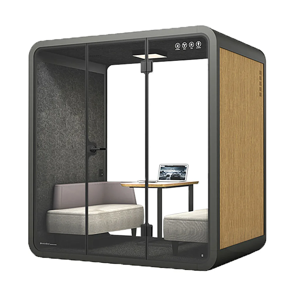 Modular Soundproof Booth Office Pods Private 4 Seat Meeting Office Booth  Office Phone Booth Pods - Buy Soundproof Booth,Office Pods,Phone Booth  Office Product on 
