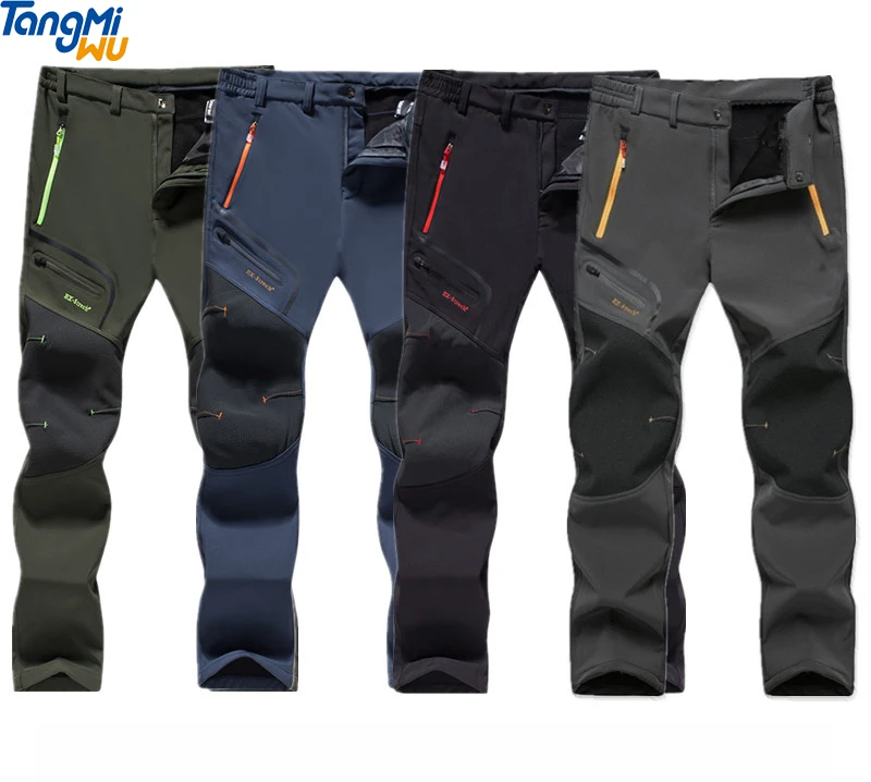 Зимние уличные теплые лыжные Походные штаны с защитой от пиллинга мужские тактические водонепроницаемые износостойкие