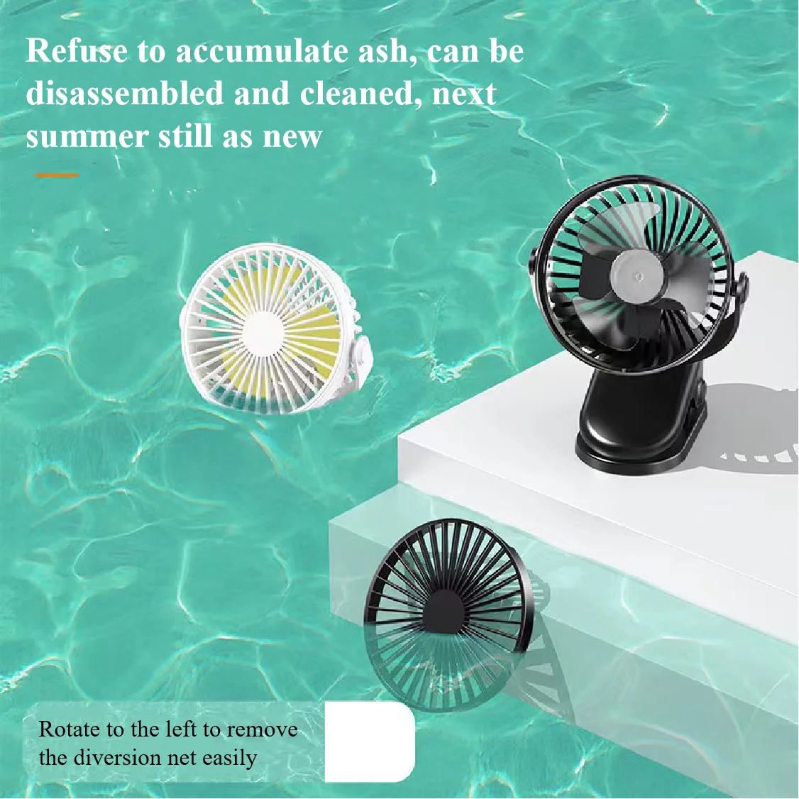 Pink Cute Wind New Big Wind Portable Clip Fan Mute Summer