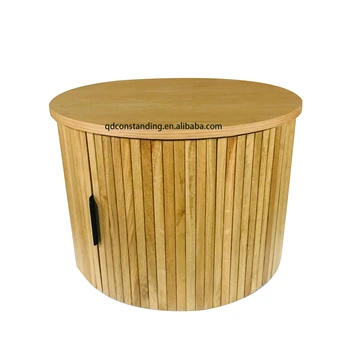 OEM ODM Factory Customized Home Natural storage Living Room wooden Round Luxury Coffee Table