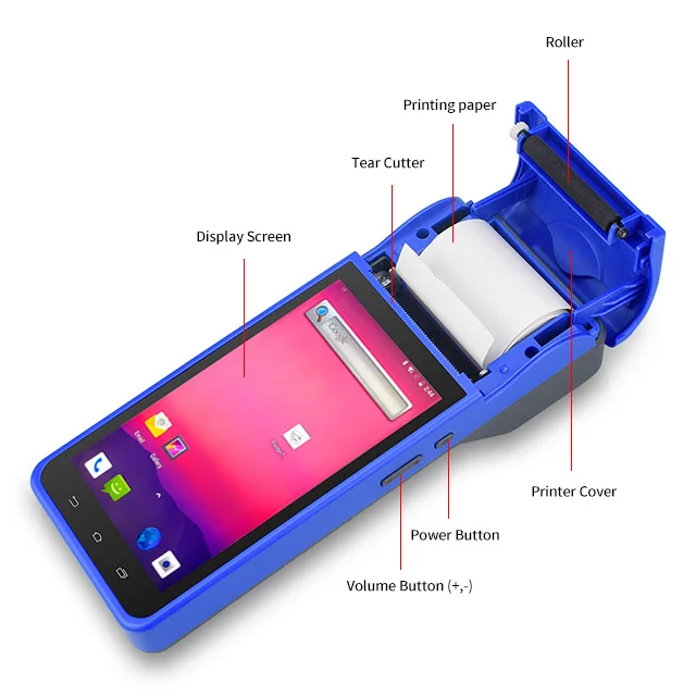 Pos Handheld Calculator with  Thermal Receipt Printer with Scanner
