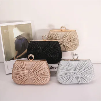 bridal clutches evening bags New arrival bling glitter fold design wedding party bag