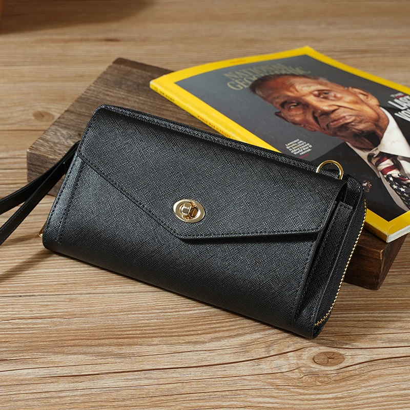 New Design Handbag Women Single Shoulder Bag Crossbody Bag for Girl Wallet RFID Lipstick Genuine Leather Mobile Phone Bag