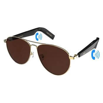 Get D custom logo  trending acetate polarized trendy Bluetooth sunglasses 2023