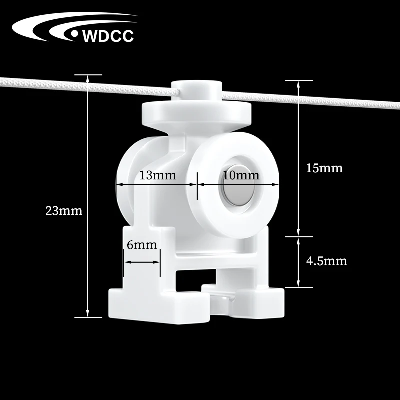 Small Ripple Fold Curtain Runner with Glider S Wave Design for Track Accessories and Pole Accessories