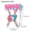 White-10pcs popcorn box