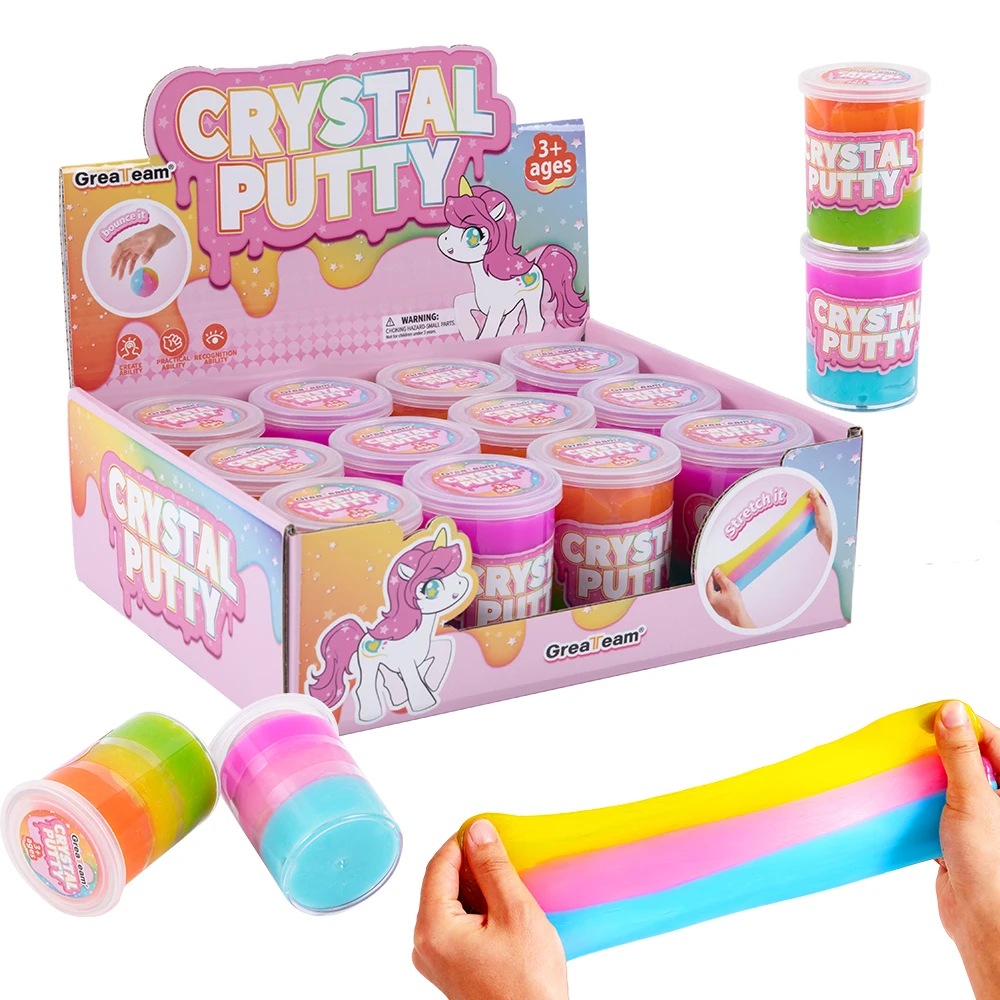 Лучшие продажи развивающие игрушки нетоксичные 3 вида цветов сенсорные с украшением в виде кристаллов для шпатлевки