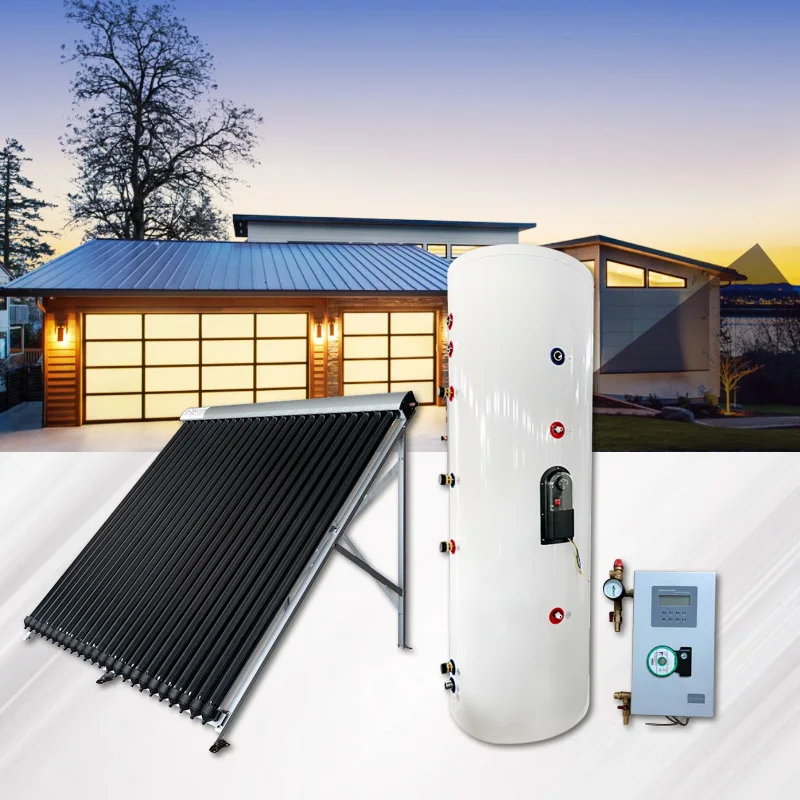 15 Tubes Heat Pipe Solar Geyser With Pressurized Split Solar Collector  Vacuum Tubes Solar Hot Water Heater