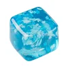 Blue snowflake ice cubes