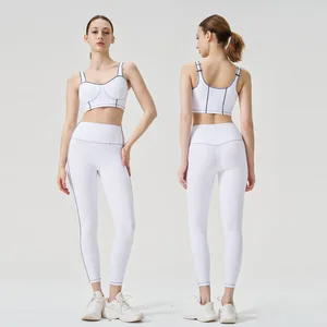 BNICE Custom Leggings logo Two Piece Yoga Sets Women Outfit Lady Leggings Gym Yoga Pants Set Wholesale Activewear Athletic Wear