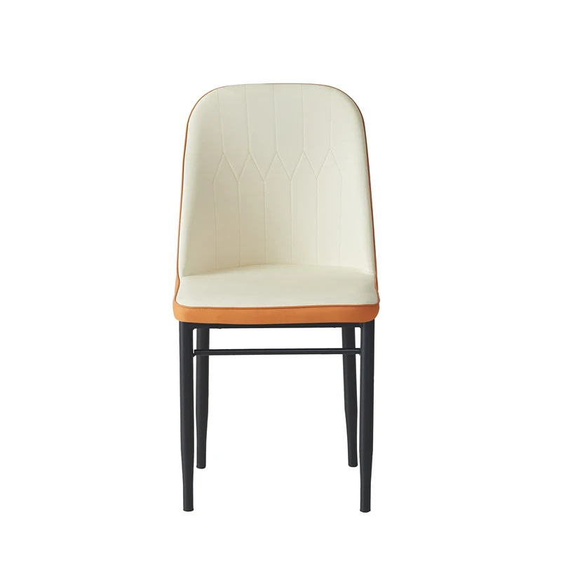 Free Sample Dining Modern Pu Gold Metal Leg Tufted Luxury Chair