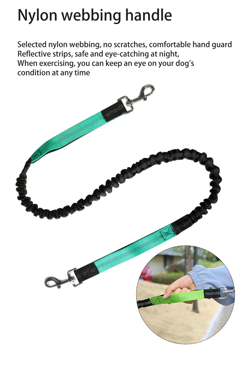 High Quality Dog Leashes Hands Free Dog Leash With Bag Running Jogging
