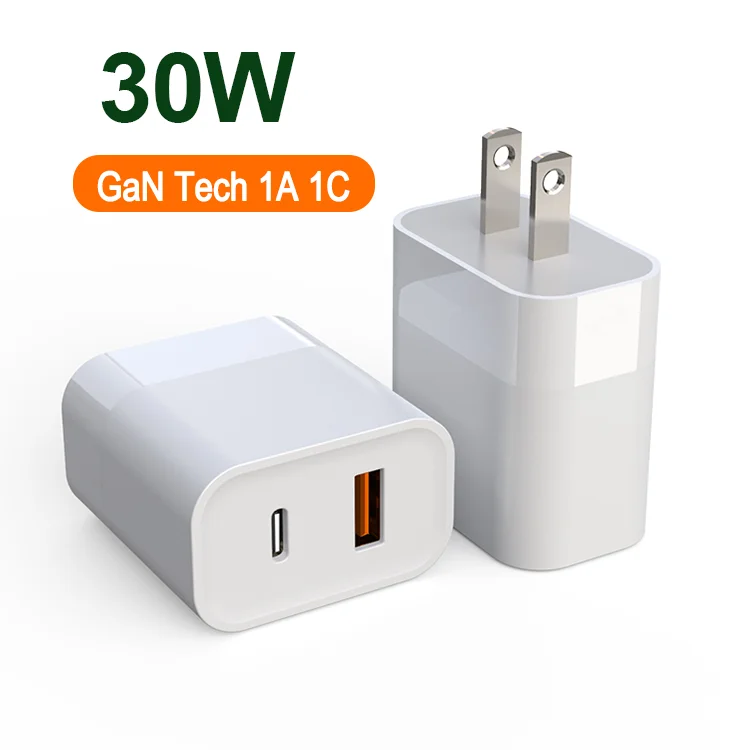 24/7在线30w Usb C充电器w Gan Usb C充电站，带2个插座- Buy Gan充电器模块,Usb-c充电器,Gan充电器Product  on Alibaba.com