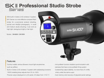 Godox SK400II F400Ws GN65 5600K Wireless Studio Flash Strobe Speedlite detail image