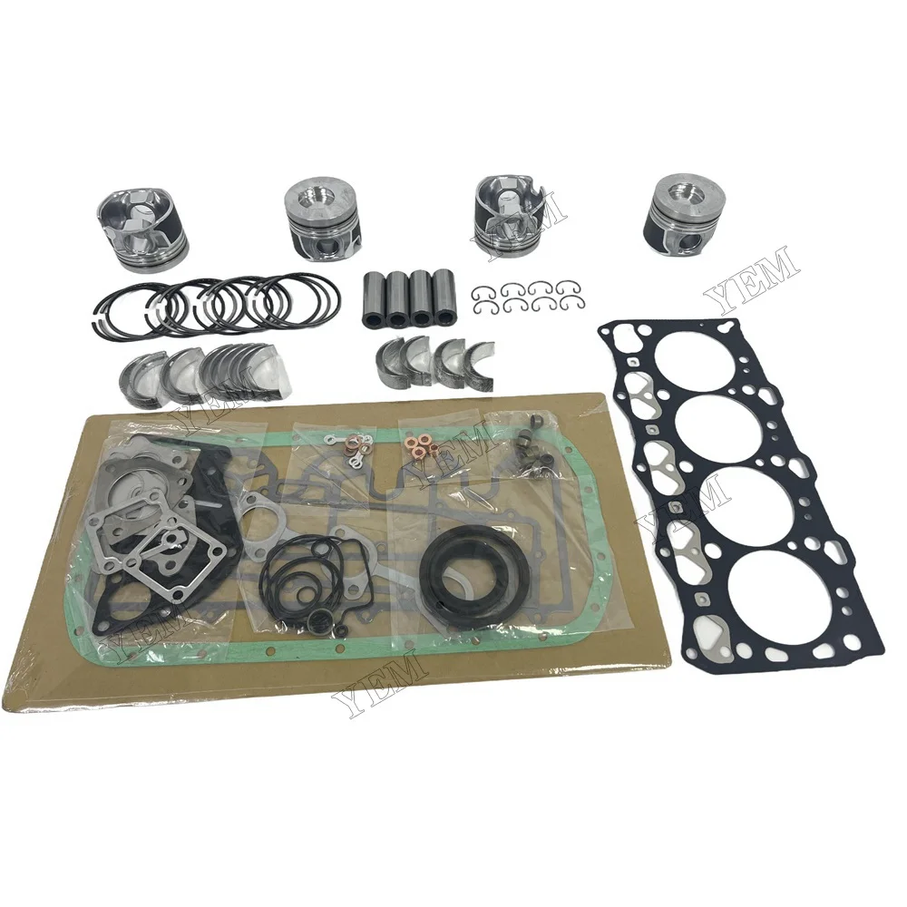 For Isuzu 4LE2-CR Overhaul Rebuild Kit Repair Part Gasket Piston Set