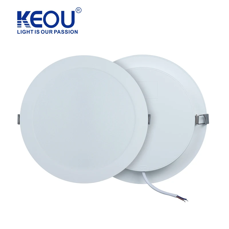 KEOU Hot Selling Round square Plastic 5W 7W 12W 16W 22W Indoor Light Led Panel Light