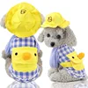 Blue plaid duck yellow hat