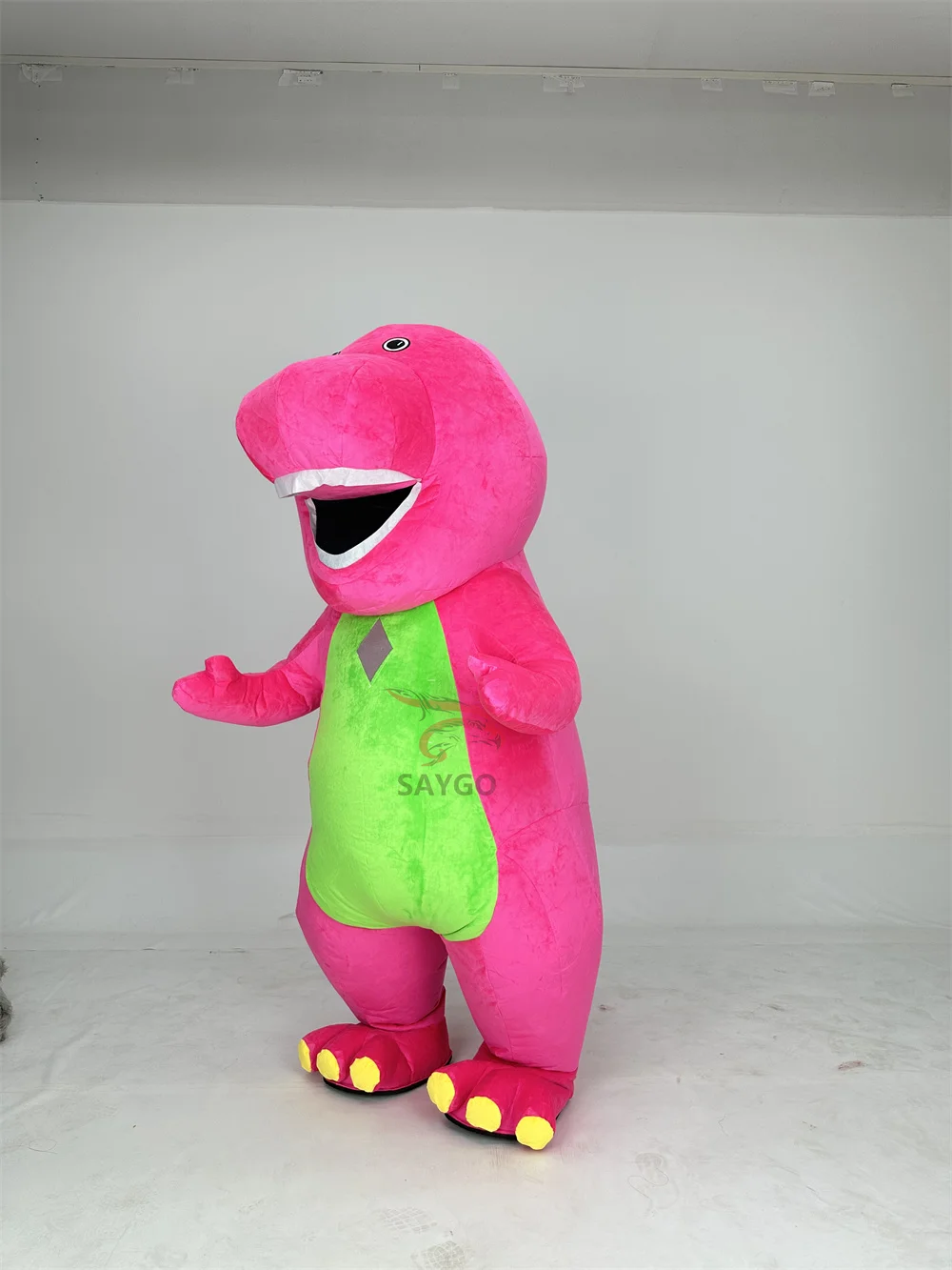 Barney 2m 2.6m Inflatable Cartoon Mascot Costume Moving Cosplay Suit Adults Advertising Inflatable Purple Dinosaur