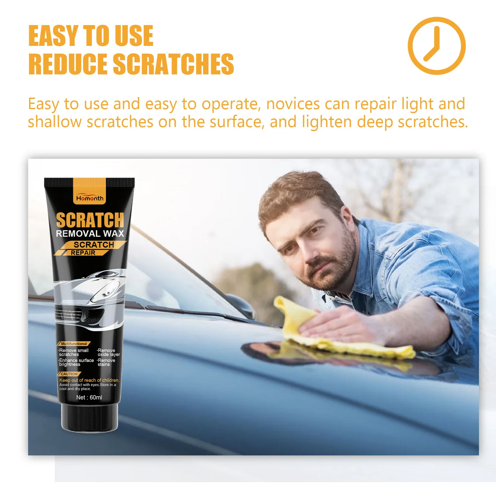 Hot Sale Homonth Oxide Layer Stains Cleaning Car Scratch Remover Wax Auto Paint Repair Kit Car