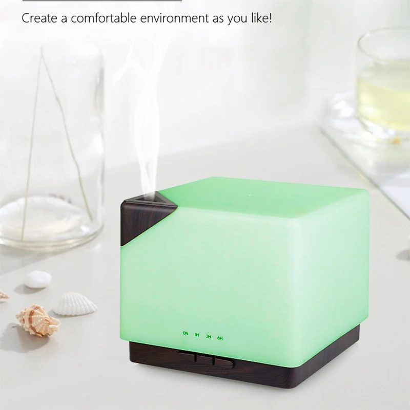 600ml Household Remote Control Essential Oil Diffuser App Control Wifi Aromatherapy Ultrasonic Wooden Humidifier 1 Year Warranty