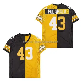 TROY POLAMALU #43 Size XL Pittsburgh Steelers sewn name & numbers jersey |