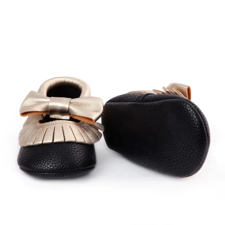 Оптовая продажа, детские мокасины с бахромой и бантом на мягкой подошве для девочек