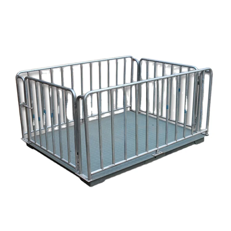 Livestock Platform Weighing Scales for Cattle Weighing Animals Cage Cheap Price with Fence 1000kg