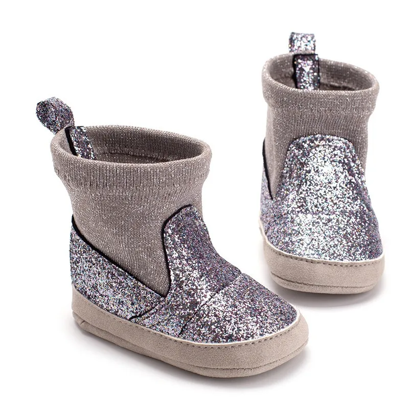 infant silver boots