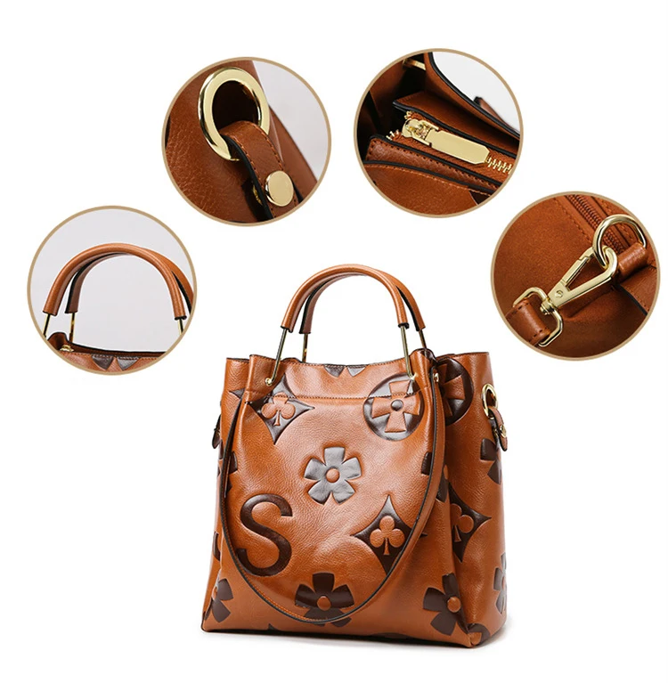 Low MOQ Custom Indentation Designer Handbags Fashion Brands Luxury Handbags for Women Purses and Hand Bag Tote Bag Set