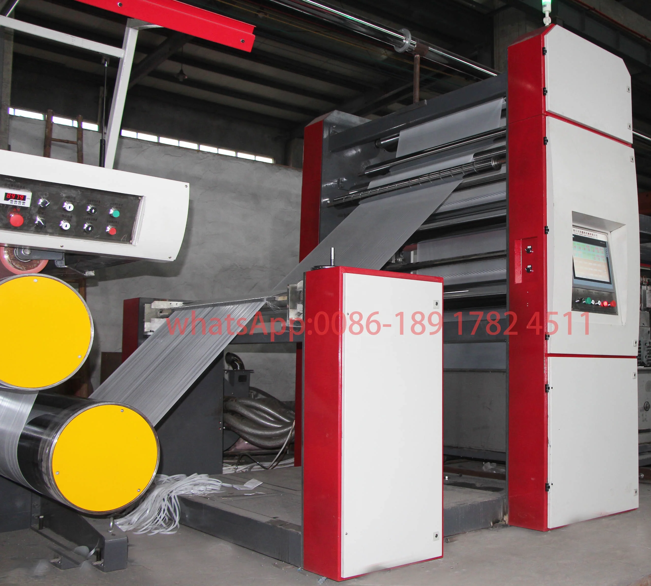 
 Линия ПП/ПЭ ленты-высокоскоростная машина для экструдирования плоской пряжи с намоточной машиной  