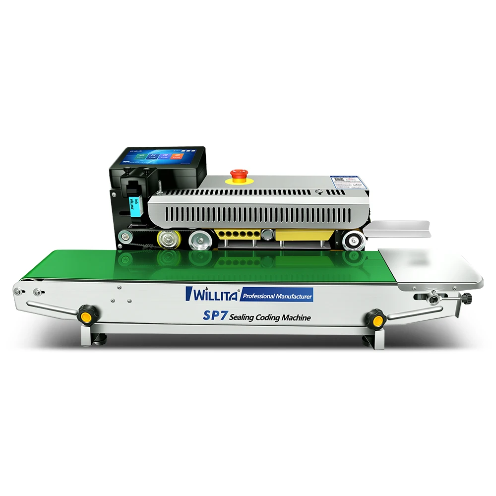 Pouches Bags Band Sealer Sealing Machine With Date Code Printing Screen Printing Machine for Plastic Bag