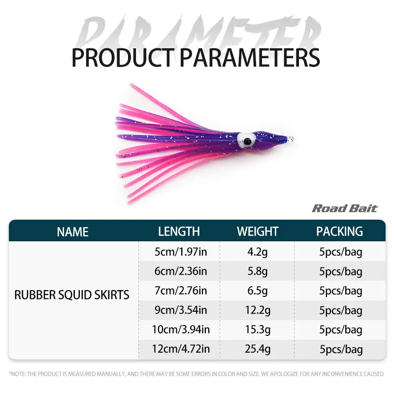 Custom Octopus Skirts Rigged Tracing Squid Skirt Fishing Lure Trolling Lure Saltwater Glow Soft Plastic Squid Bait