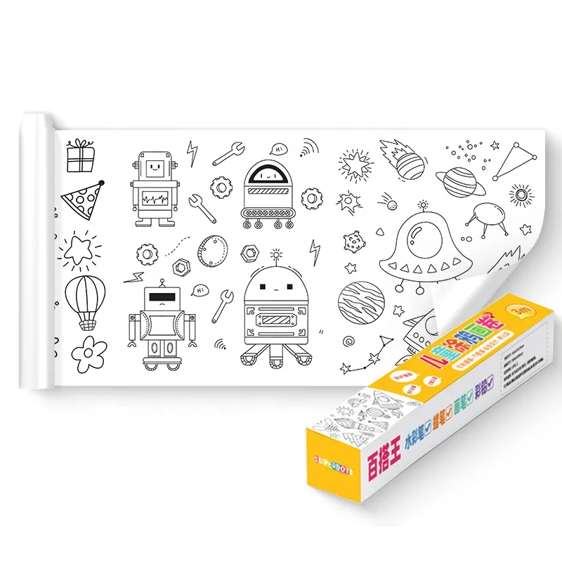 Kid DIY Wallpaper Scroll Rolling Drawing Graffiti Colorful Doodling Papers 300cm for Children Creative