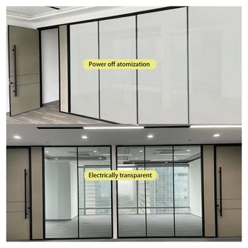 Factory Direct Smart Glass Office Partitions with PDLC Film Privacy Protection Transparent Power Atomization for Decoration