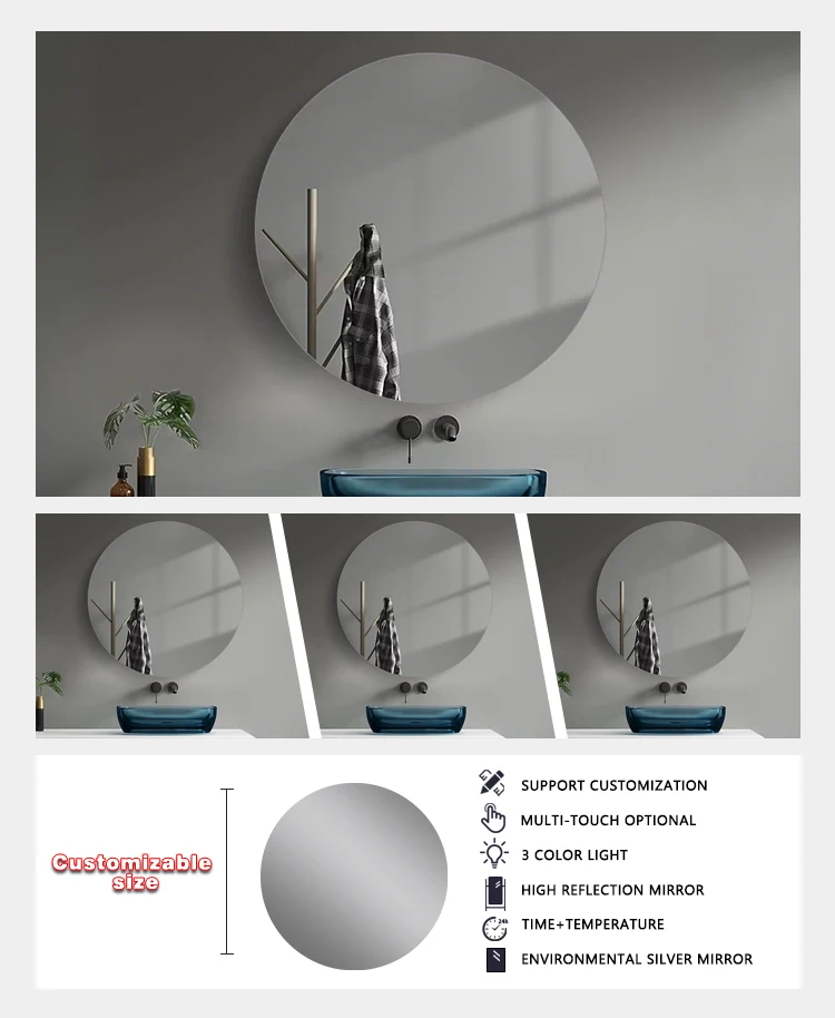 product minimalist frameless bathroom mirror polished glass mirror decorative vanity wall mirror for home hotel bathroom-4