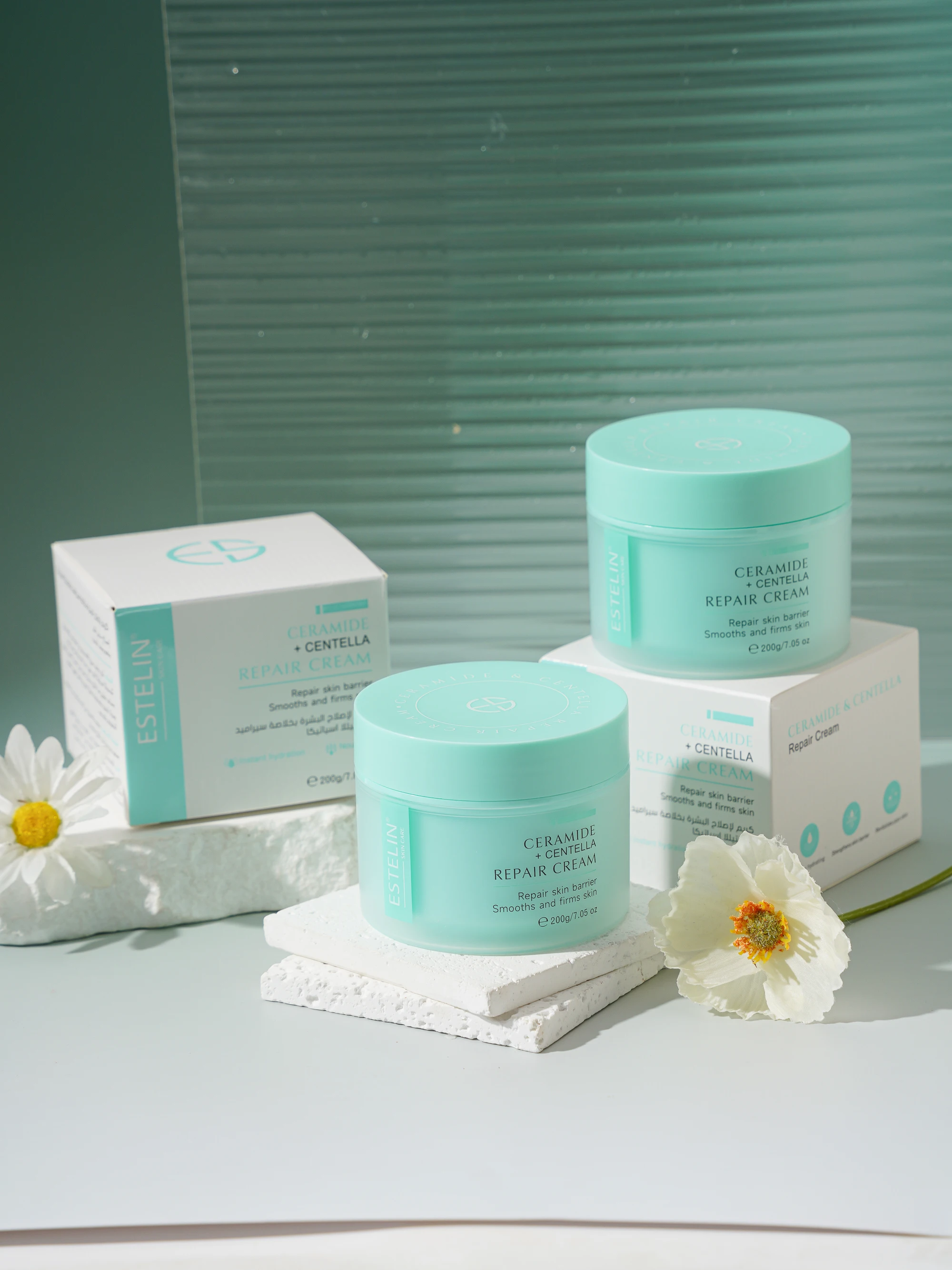 ESTELIN Skin Care Moisturizing Repairing Smoothing Firming Ceramide Centella Asiatica Face Cream 200g