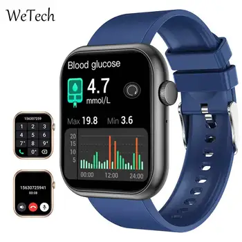 WeTech Big Stock IOS Android smartwatch call heart rate blood oxygen blood glucose temperature music playback watch