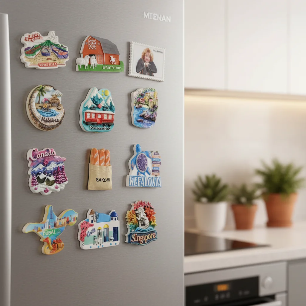 Custom 3D Epoxy Resin Fridge Magnet OEM ODM Eco Friendly Durable Refrigerator Souvenir Gift