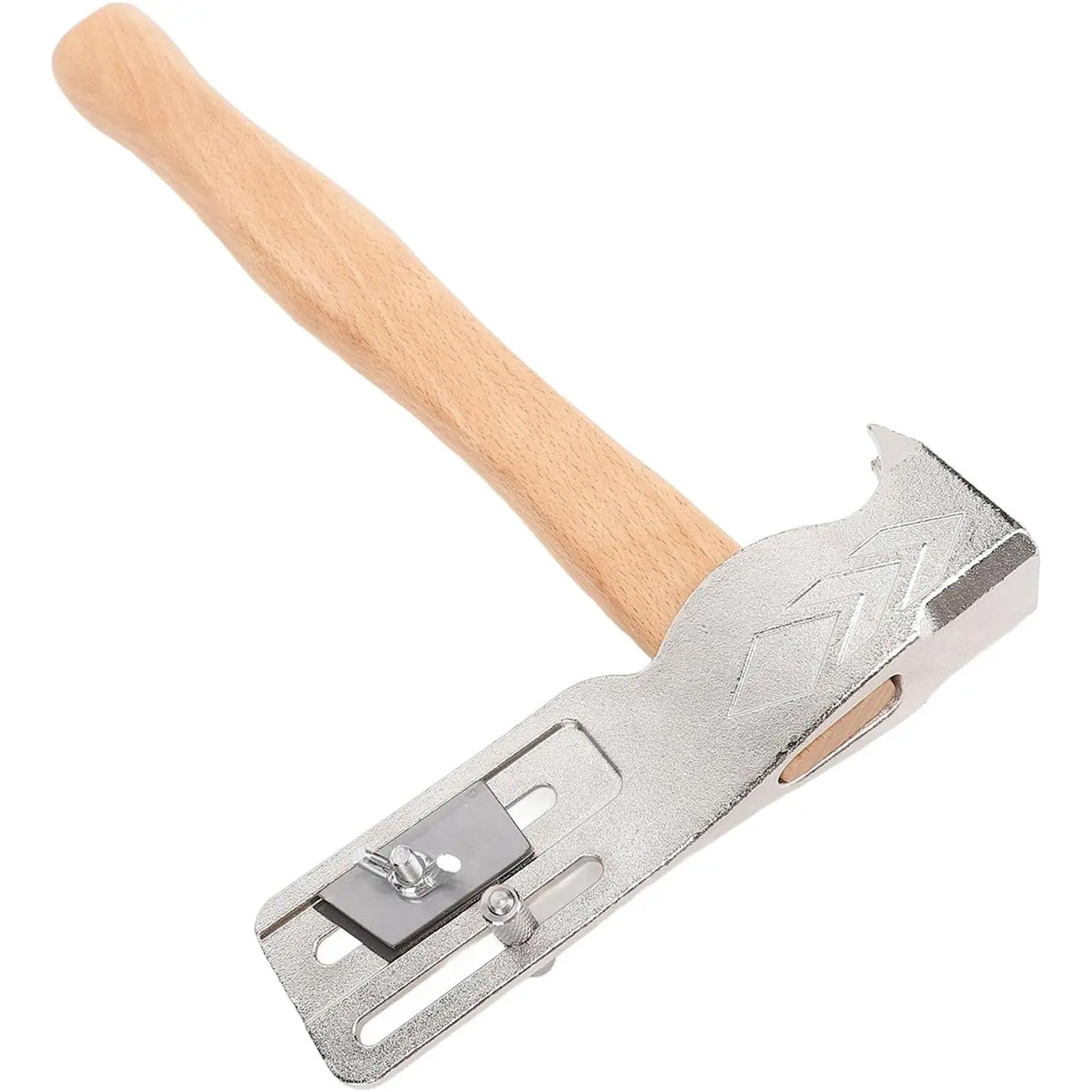 Premium 005 MH 17oz Carbon Steel Shingling Hammer Roofing Hatchet with Magnet & Wooden Handle for Tile Repair