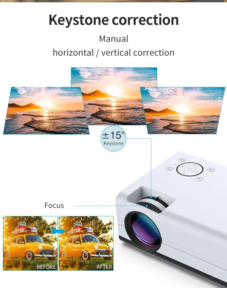 2024 Factory T01 4K 3D Android Smart WIFI  Mini Pocket Portable LED DLP Projector Home Theater for Smart Mobile Phone Tablet