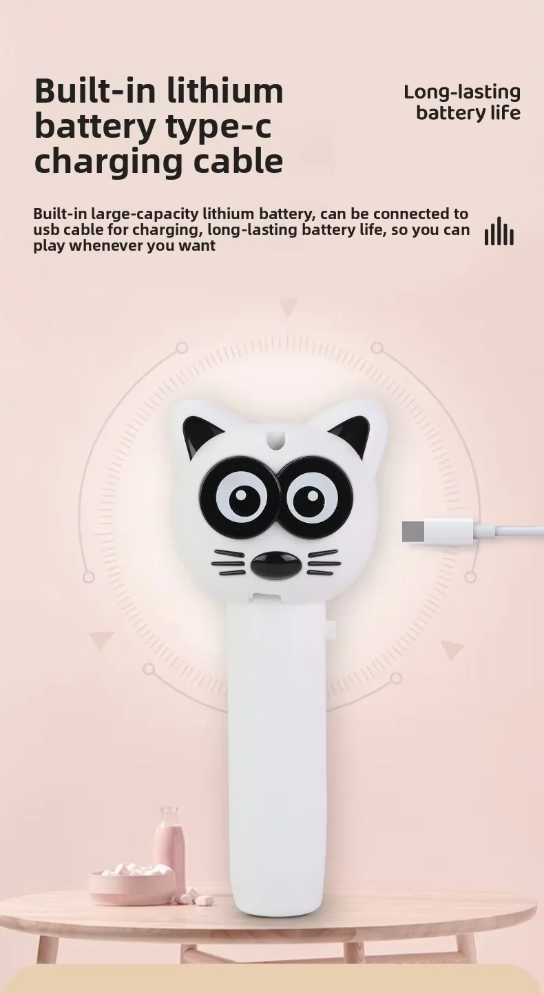 Luminous USB Charging Electric Cat Toy Automatic Rope Teaser Wand Funny Interactive Pet Toy details