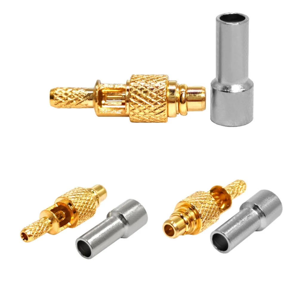 RF Connector Straight MMCX Male Plug Crimp for RG178 Coaxial Cable 50 Ohm RF Coaxial Connectors