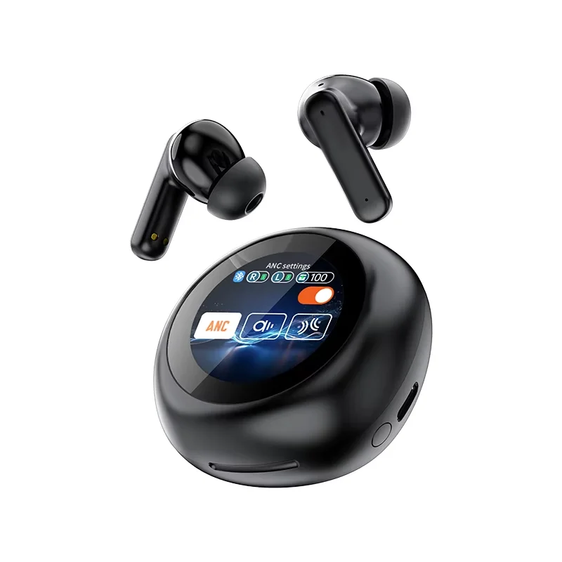 YW13 Active Noise Cancelling Bluetooth Earbuds with Smart Touch Screen