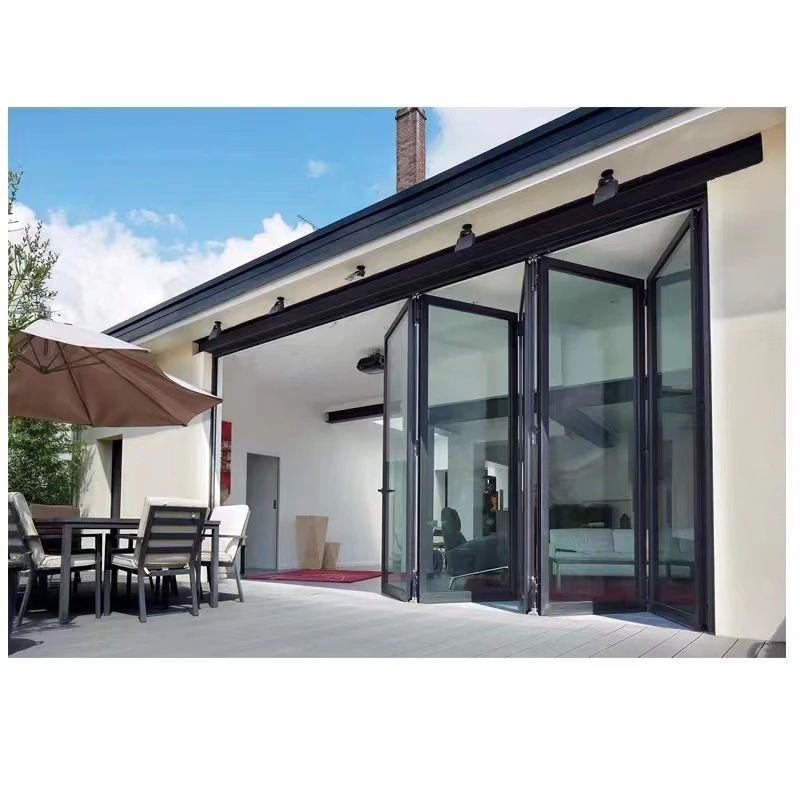 Minglei Accordion doors folding bifold doors aluminium folding patio bi-fold doors