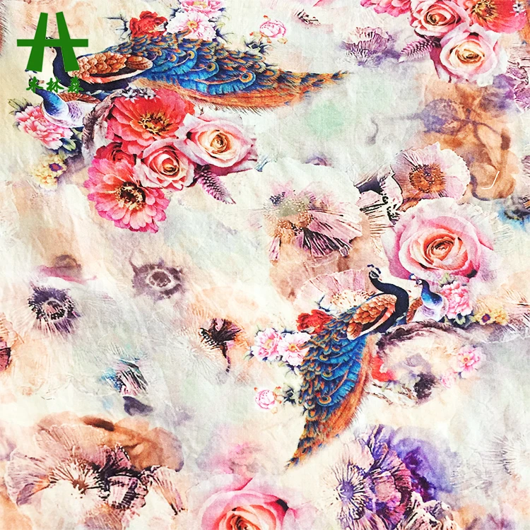 Ткань Mulinsen ткань 45s/30s вискоза для платья с цифровым принтом