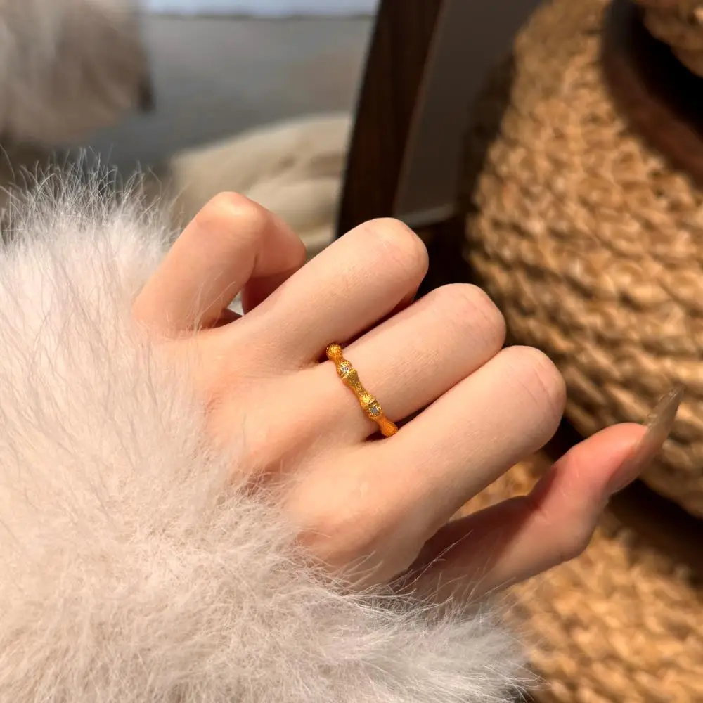 KAKODIY Sales Fast Shipping Zircon Ring 925 Sterling Silver 22K Gold Vintage Ring detail 7