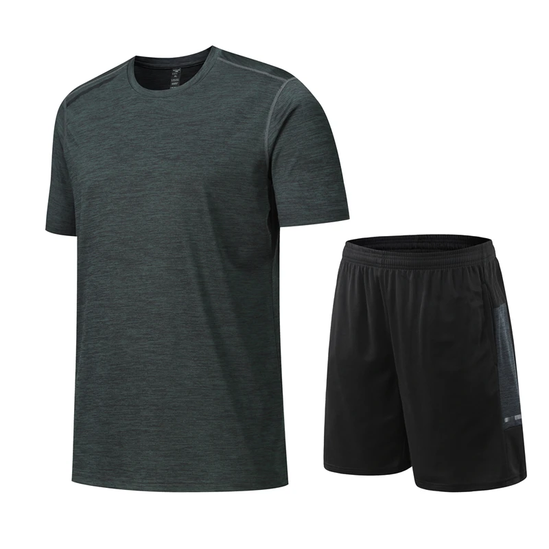 Custom Your Logo  2025 Men Short Sets Two Piece  Set Joggers Running Workout Summer Men Shorts and Shirt Set Man Sports Wear