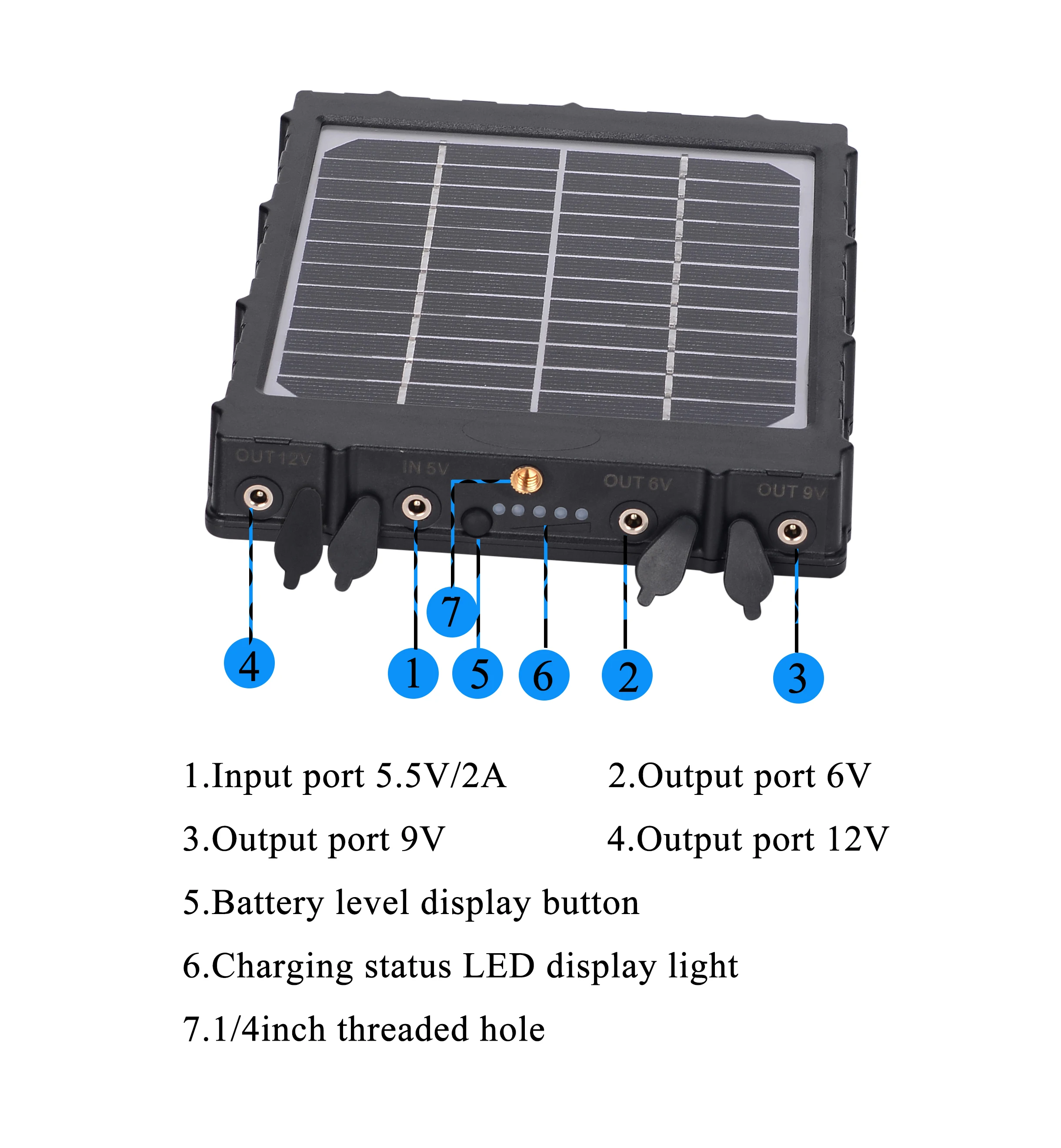 Solar Panel with Battery 8000 MAH for Hunting Trail Cameras